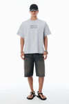 Alexander Wang light heather grey 浅灰色棉质宽松徽标 t 恤