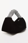 alexander wang scrunchie mini bag in velvet black