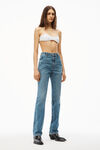 FLY HIGH-RISE STACKED JEAN IN DENIM 