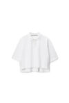 Alexander Wang vintage white white logo cropped jersey tee