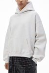 Alexander Wang vintage heather grey unisex hoodie in dense fleece