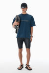 Alexander Wang washed navy navy cotton oversized logo tee