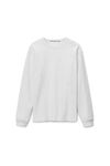 alexander wang long-sleeve tee in high twist jersey light heather grey