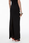 alexander wang crewneck ribbed jersey maxi dress with back slit and draped detail black