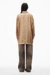 Alexander Wang tannin oversized shirt in workwewar trompe-l'oeil print