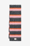 alexander wang 拉绒条纹马海毛徽标围巾 grey multi