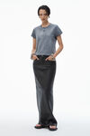 Alexander Wang washed asphalt t-shirt effet rétréci en jersey de coton avec logo