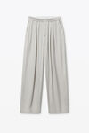 Alexander Wang oyster white pre-styled trouser with turn-down waistband