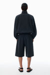 Alexander Wang black black perforated logo basketball shorts
