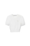 Alexander Wang white t-shirt pull court avec logo