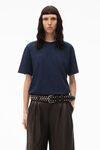 alexander wang 闪亮平纹针织发泡彩胶徽标 t 恤 nine iron