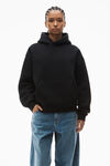 Alexander Wang black unisex hoodie in dense fleece