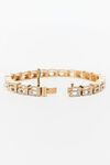 alexander wang diamante a tennis bracelet in brass pv gold