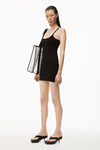 alexander wang tank dress in stretch viscose knit black