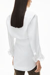 alexander wang detached collar tailored shirt in cotton white