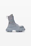 alexander wang storm combat boot in suede/rubber tradeswind
