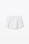 Alexander Wang white boxer bianchi con perline trasparenti termoapplicate