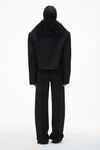Alexander Wang black 蒙古毛短款西装外套