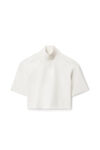SHORT SLEEVE TURTLENECK IN BODYCON NYLON