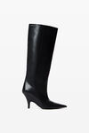 Alexander Wang black diablo 90mm tall boot in leather