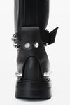 Alexander Wang black dixon buckle thigh-high boot in leather