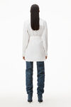 alexander wang 密织棉质系扣连衣裙 bright white