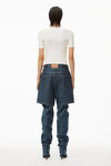 alexander wang logo jacquard short-sleeve tee in stretch knit soft white