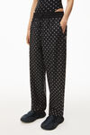 alexander wang hotfix track pant in crinkle nylon black