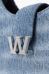 alexander wang w legacy 牛仔布小号流浪包 vintage light indigo