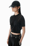 Alexander Wang black black clear bead hotfix crewneck tee
