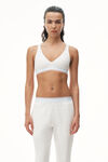 alexander wang unisex jogger in cotton waffle thermal  white