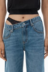 Alexander Wang vintage medium indigo pre-styled denim jeans with asymmetrical lace waistband
