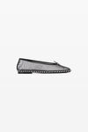 Alexander Wang black lina 珠链网眼布平底鞋