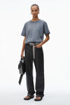 Alexander Wang washed asphalt puff logo tee in cotton jersey