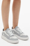 Alexander Wang white/grey puff pebble sneaker in leather