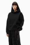 alexander wang デンスフリース フーディー black
