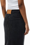 Alexander Wang grey aged midi pencil skirt in comfort stretch denim