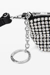 Alexander Wang white coin purse in crystal mesh