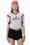 Alexander Wang white/red 图案徽标上衣