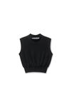 Alexander Wang black custom 3d-molded spike cropped tank top