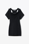 Alexander Wang black black deconstructed minidress