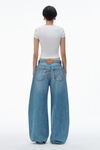 Alexander Wang white crystal hotfix tee in ribbed jersey