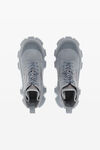 alexander wang storm combat boot in suede/rubber tradeswind