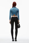 Alexander Wang classic medium indigo shrunken trucker cardi in denim