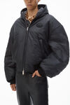 Alexander Wang black padded bomber jacket