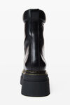 Alexander Wang black atlas lace-up platform boot in leather