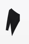 Alexander Wang black asymmetric long-sleeve top