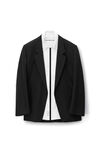 alexander wang 羊毛混纺拼接带领西装外套 black