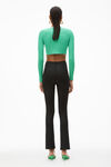 alexander wang bonded seam pant in stretch knit black