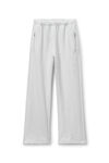 Alexander Wang light heather grey pantalon de survêtement oversize avec logo brodé en éponge de coton épais
